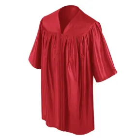 Child Shiny Red Graduation Gown - Preschool & Kindergarten Gowns