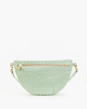 Clare V - Grande Fanny in Mist Woven Checker