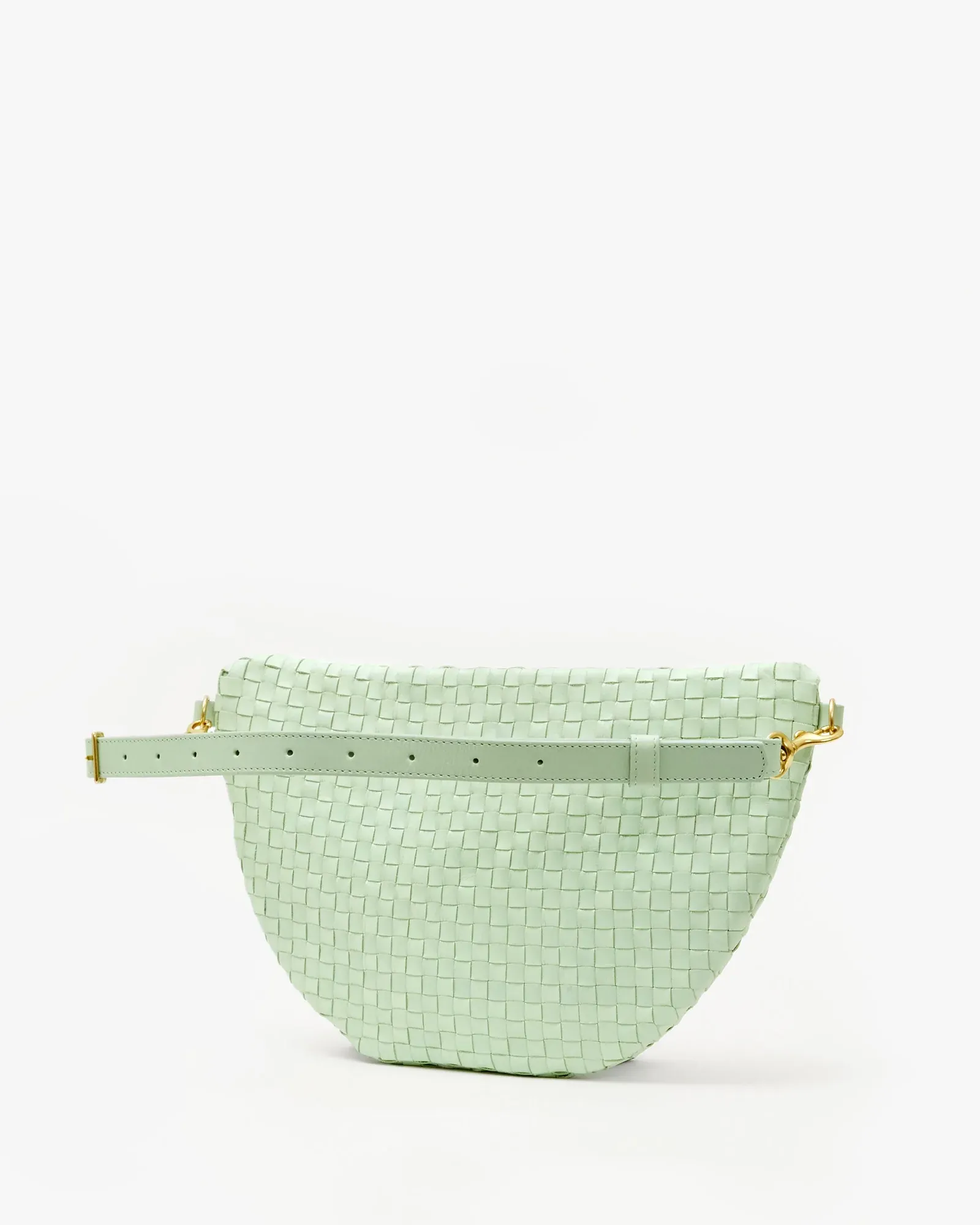 Clare V - Grande Fanny in Mist Woven Checker