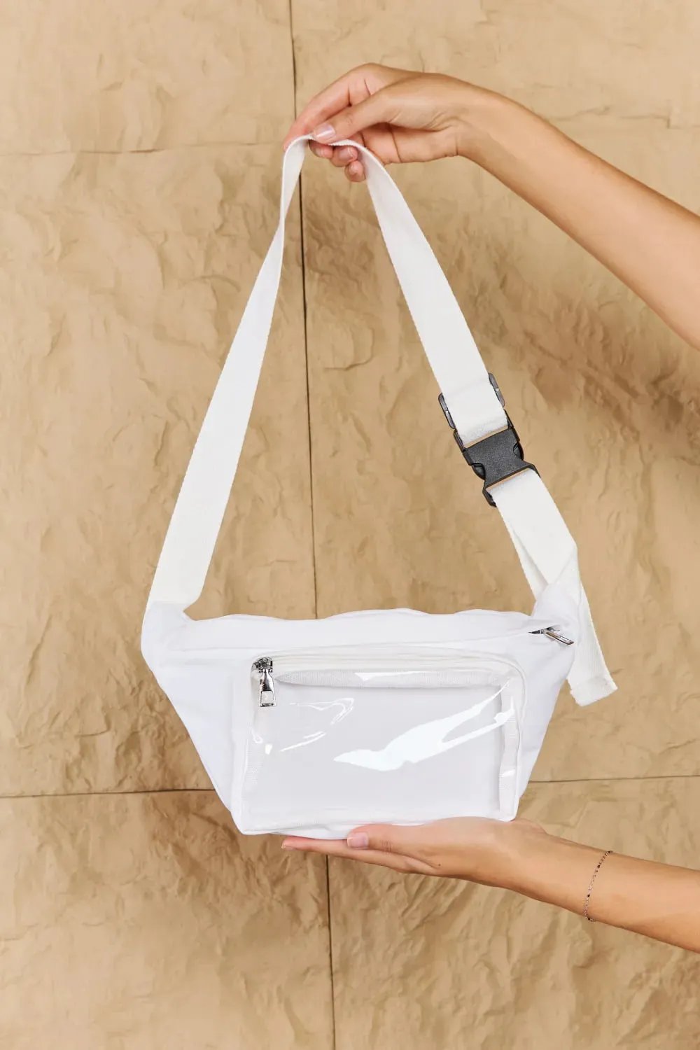 Clear Zipper Pocket Fanny Pack Bag