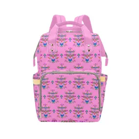 Dakota Damask Cheyenne Pink Multi-Function Diaper Backpack/Diaper Bag