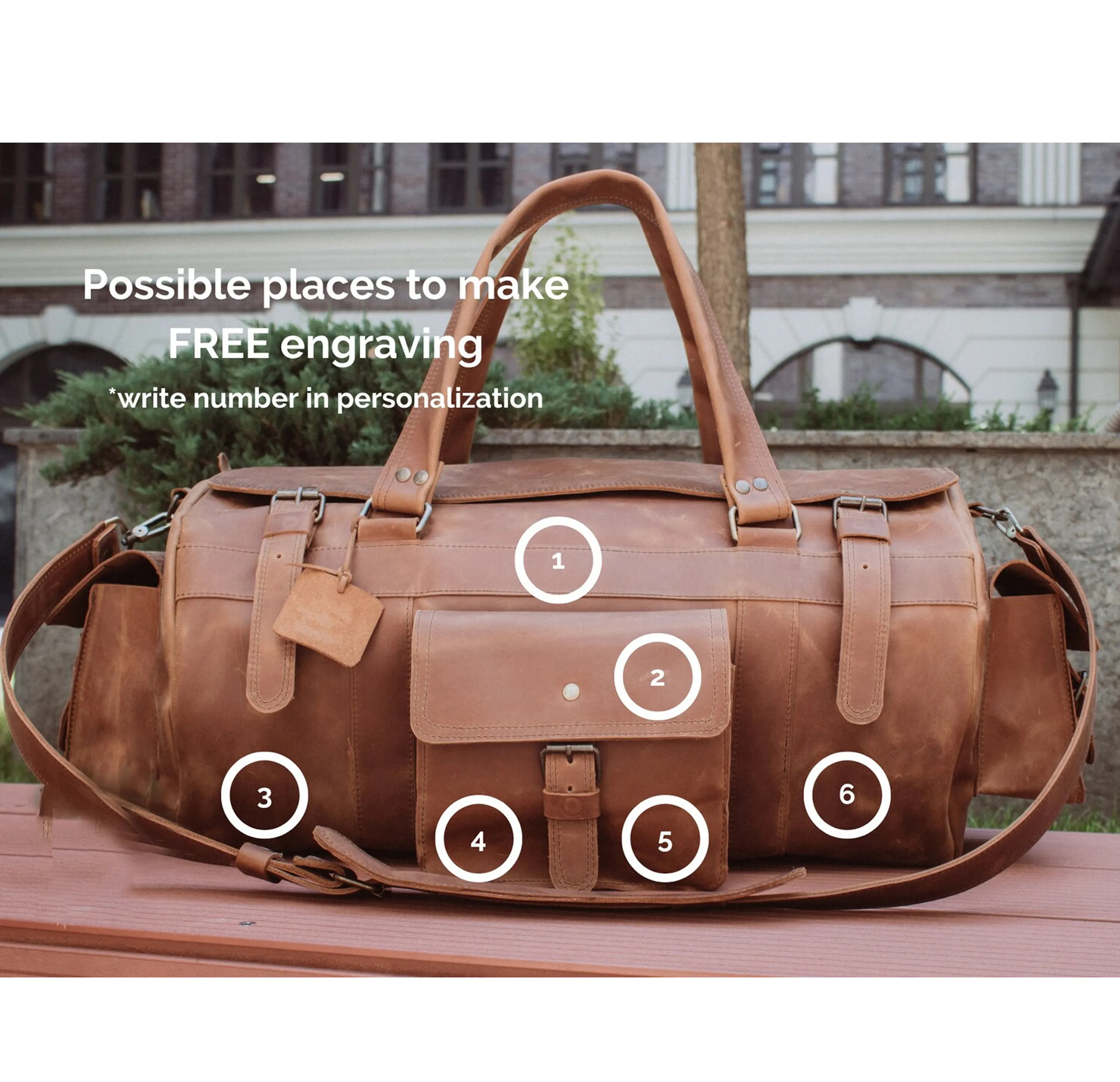 Dazzlo Genuine Leather Duffle Bag - Black/Chocolate/Olive/Tobacco/Whiskey/Caramel/Wine/Dark Green/Denim/Navy Blue/Red - 23.6"