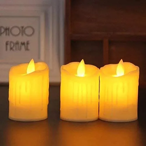 Eswarr Electricals Melting Swinging LED Candle Illuminates with Elegance and Dynamic Grace- Pack of 24