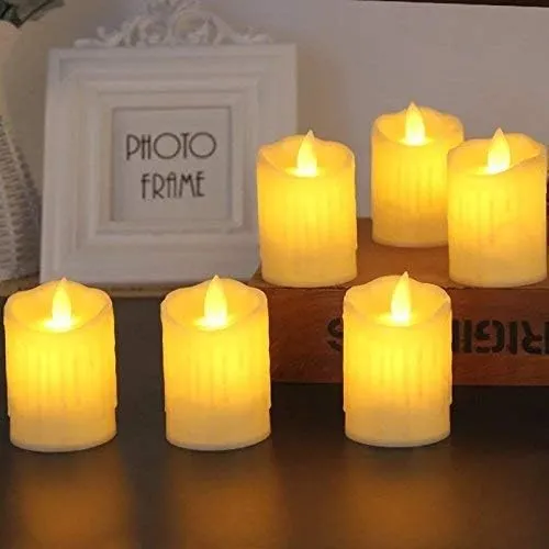 Eswarr Electricals Melting Swinging LED Candle Illuminates with Elegance and Dynamic Grace- Pack of 24