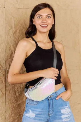 Fame Festival Baby Pink Sequin Fanny Pack