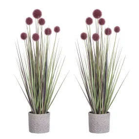 Faux red Pampas Grass | 27” 2-Pack | Home Decor By Vintage Home