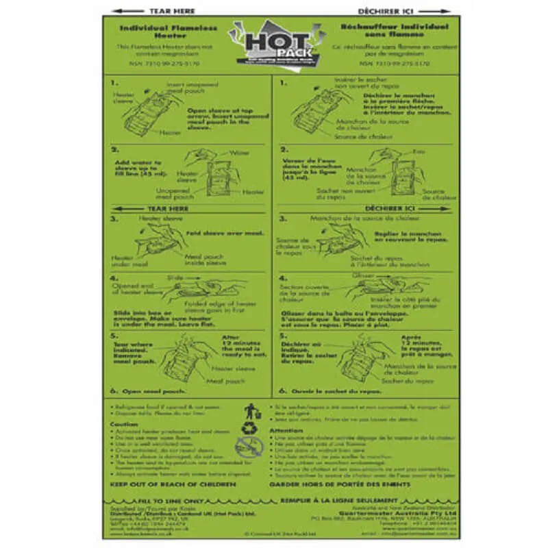Flameless Ration Heater Pack