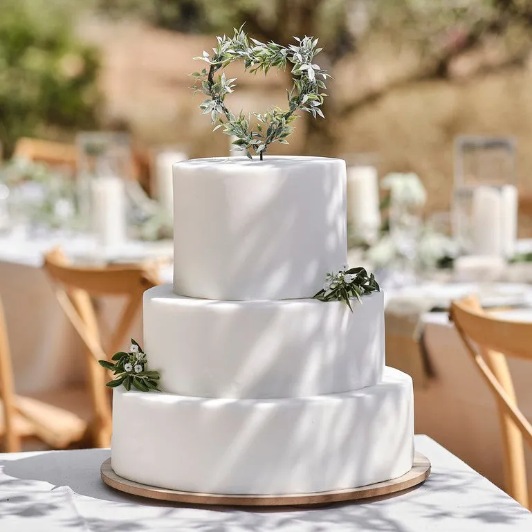 Foliage Heart Cake Topper