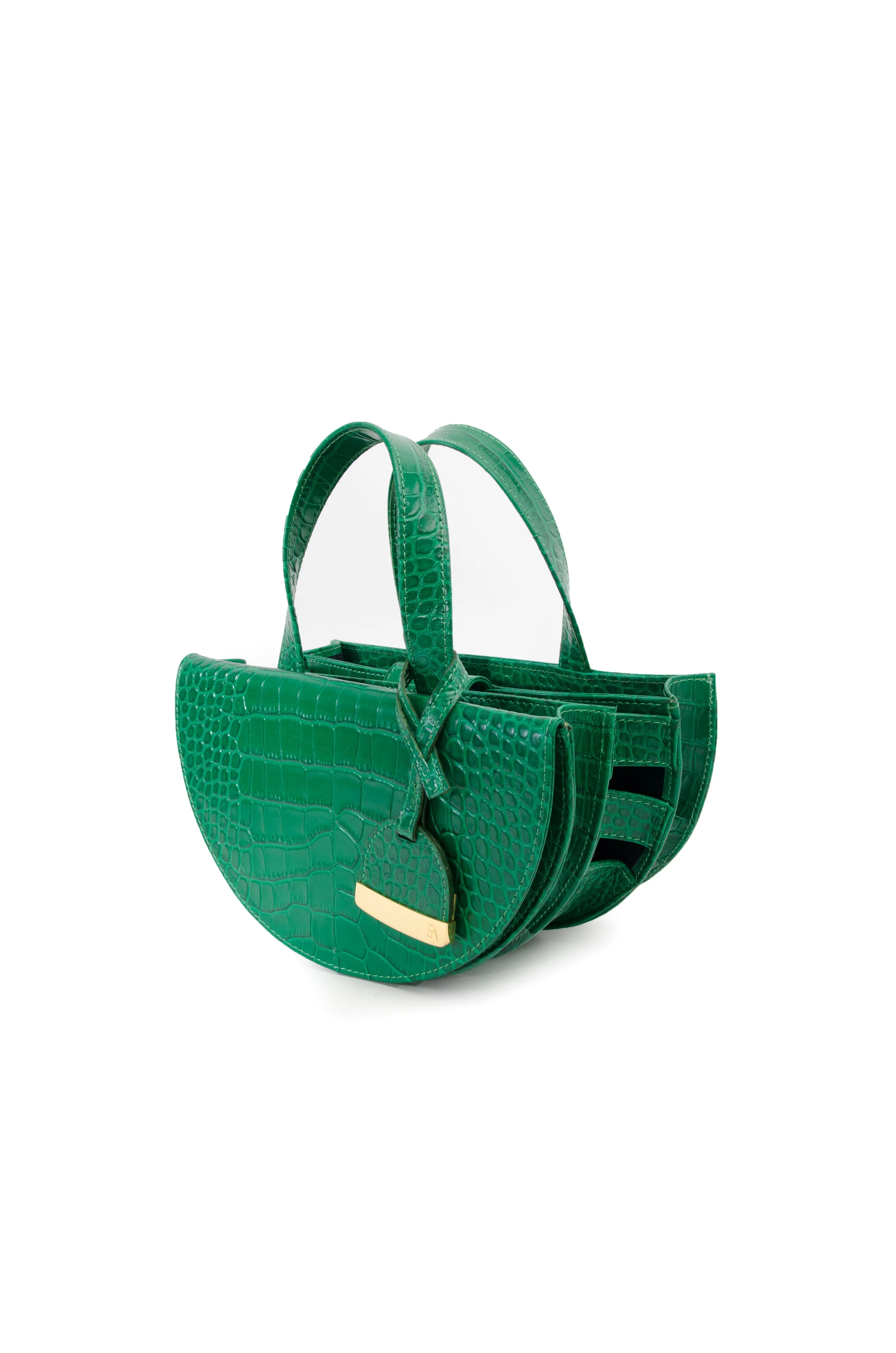 Forest Green Half Moon Reina Bag