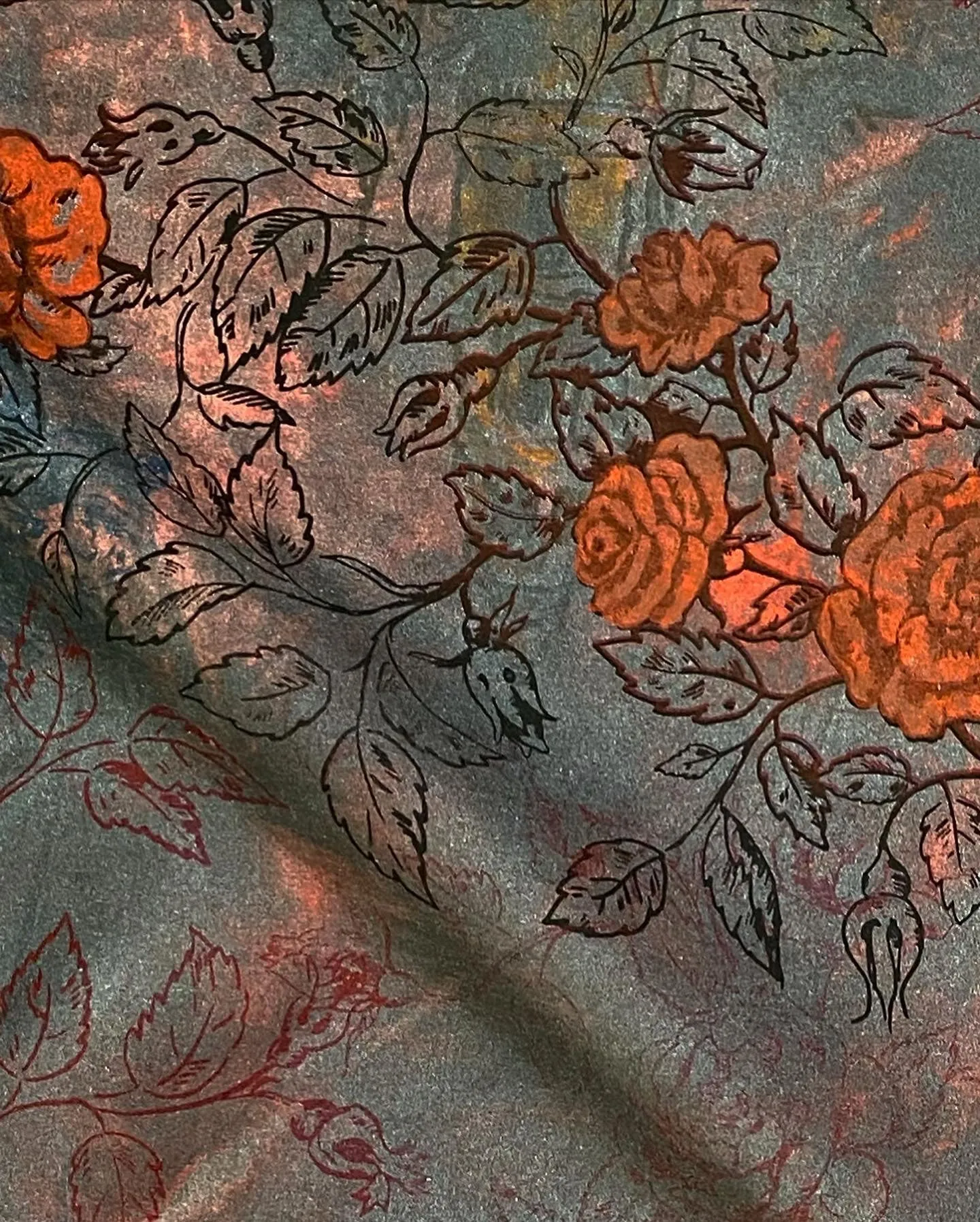 Furoshiki 3 roses and snake & ladders game - sold