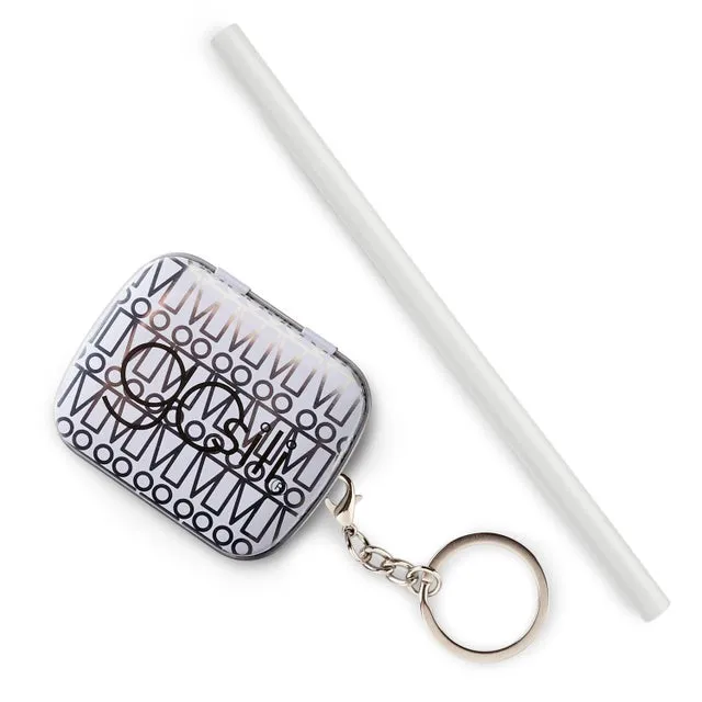 GoSili Reusable Silicone Straw with Keychain Travel Case