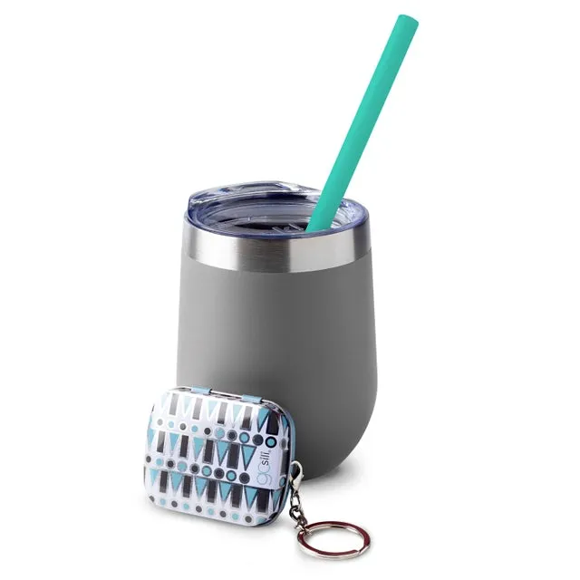 GoSili Reusable Silicone Straw with Keychain Travel Case