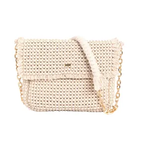 Gossypium Flat Crossbody Bag - Crema