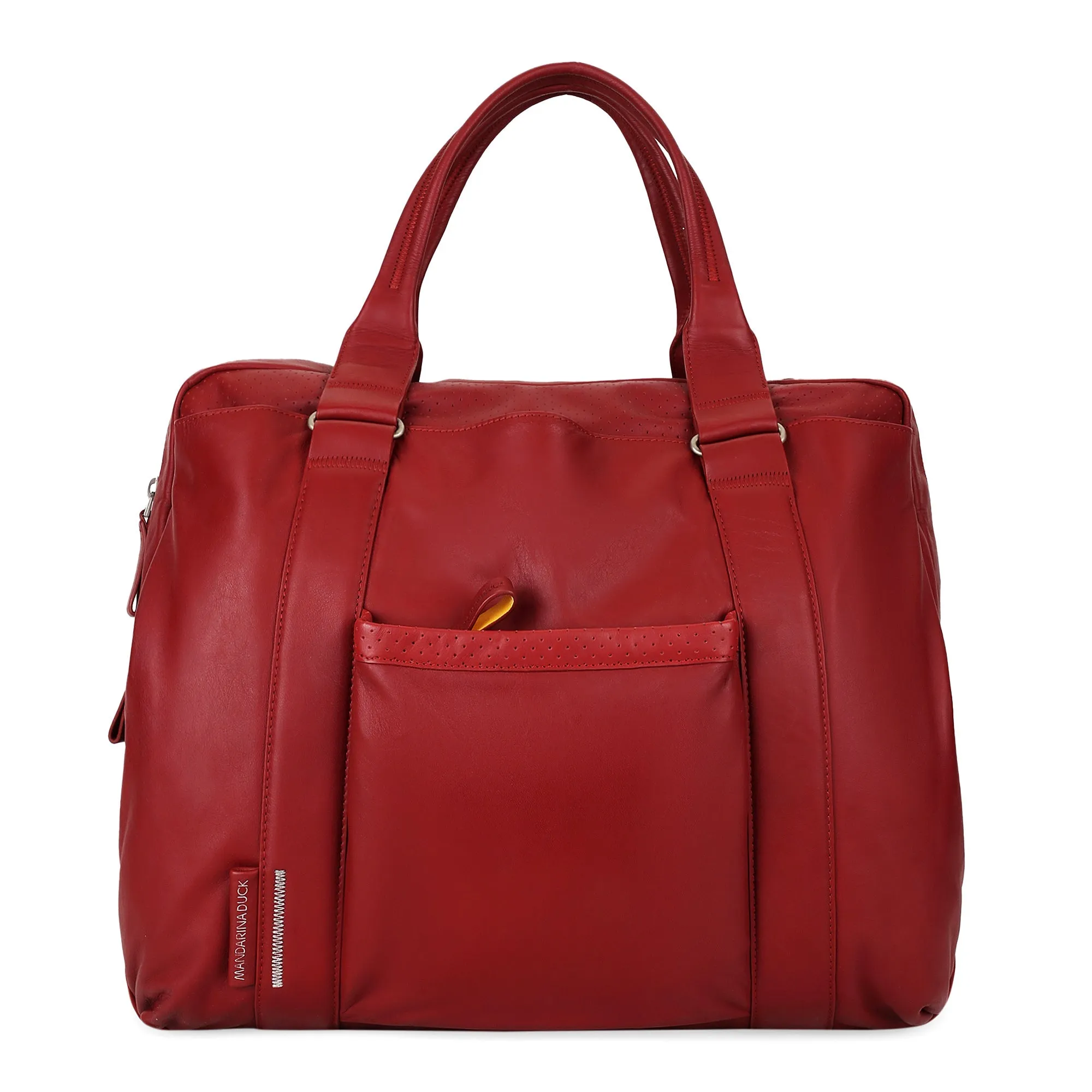 Grace Collection Limited Edition Genuine Leather Red Laptop Bag - Mandarina Duck