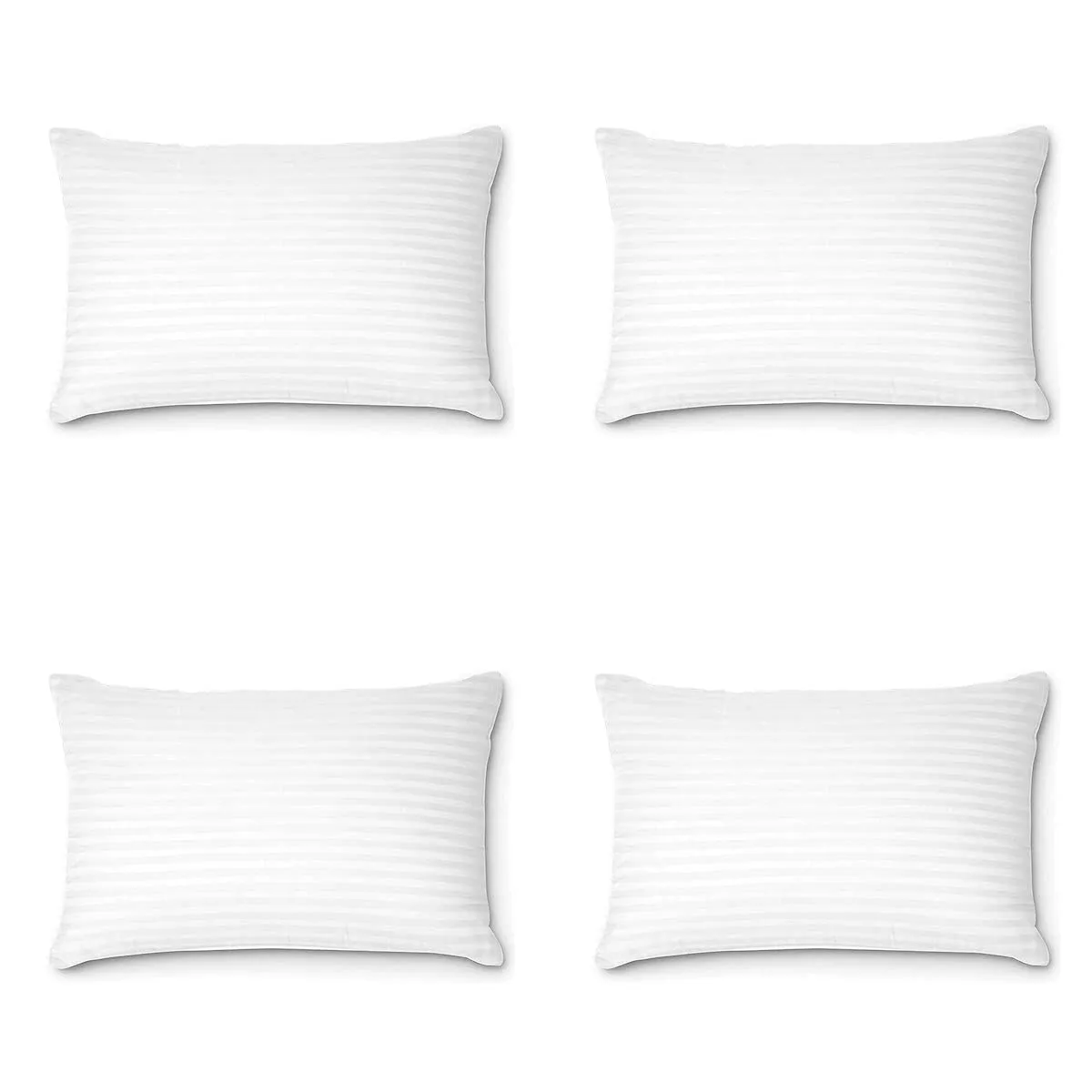 Habitat rectangular 12x18 Inches cushion, Set of 4, Renoc Microfiber Hotel Quality Premium Fibre Soft Cushion, Pillow Filler - White