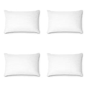 Habitat rectangular 12x18 Inches cushion, Set of 4, Renoc Microfiber Hotel Quality Premium Fibre Soft Cushion, Pillow Filler - White