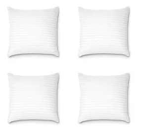 Habitat square pillow 12x12 Inches, Set of 4, Alberta Microfiber Hotel Quality Premium Fibre Soft Cushion Filler - White