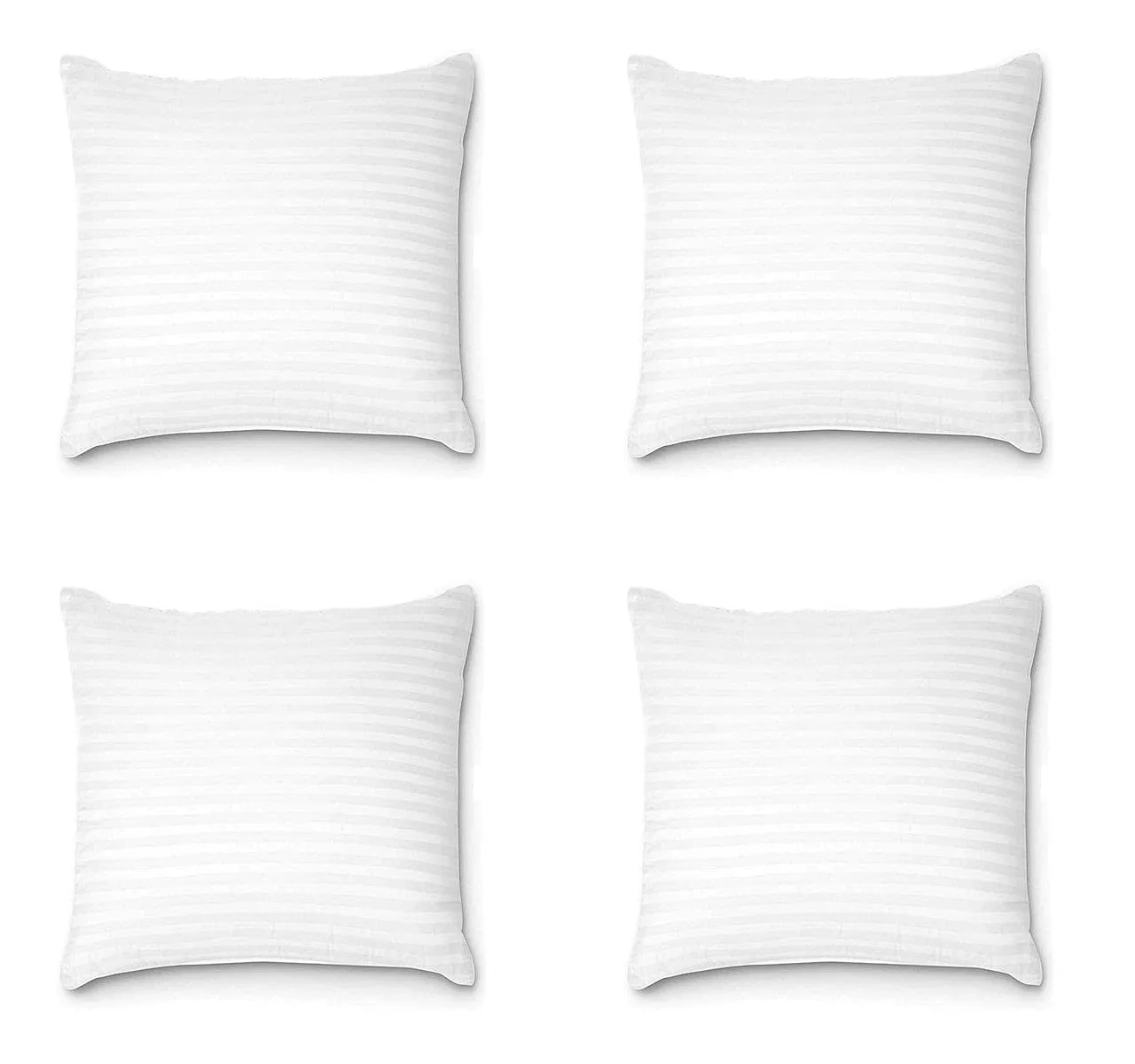 Habitat square pillow 12x12 Inches, Set of 4, Alberta Microfiber Hotel Quality Premium Fibre Soft Cushion Filler - White