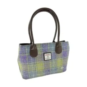 Harris Tweed Classic Handbag Muted Lilac/Green Check