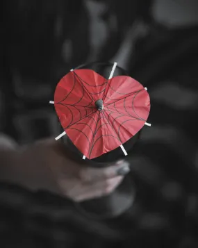 Haunted Spirits 'Valloween Red' | Spooky Cocktail Umbrellas [15 Pack]