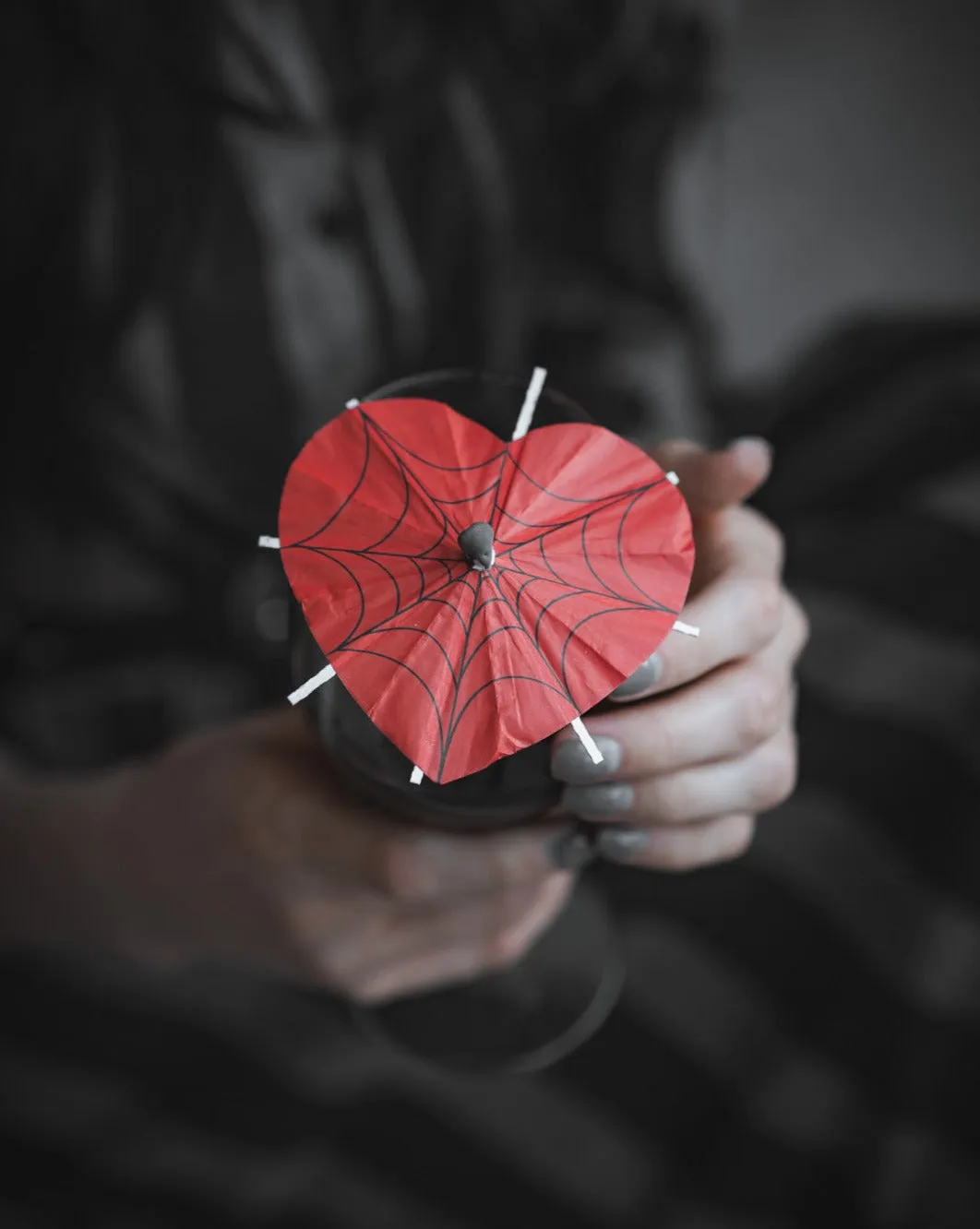 Haunted Spirits 'Valloween Red' | Spooky Cocktail Umbrellas [15 Pack]