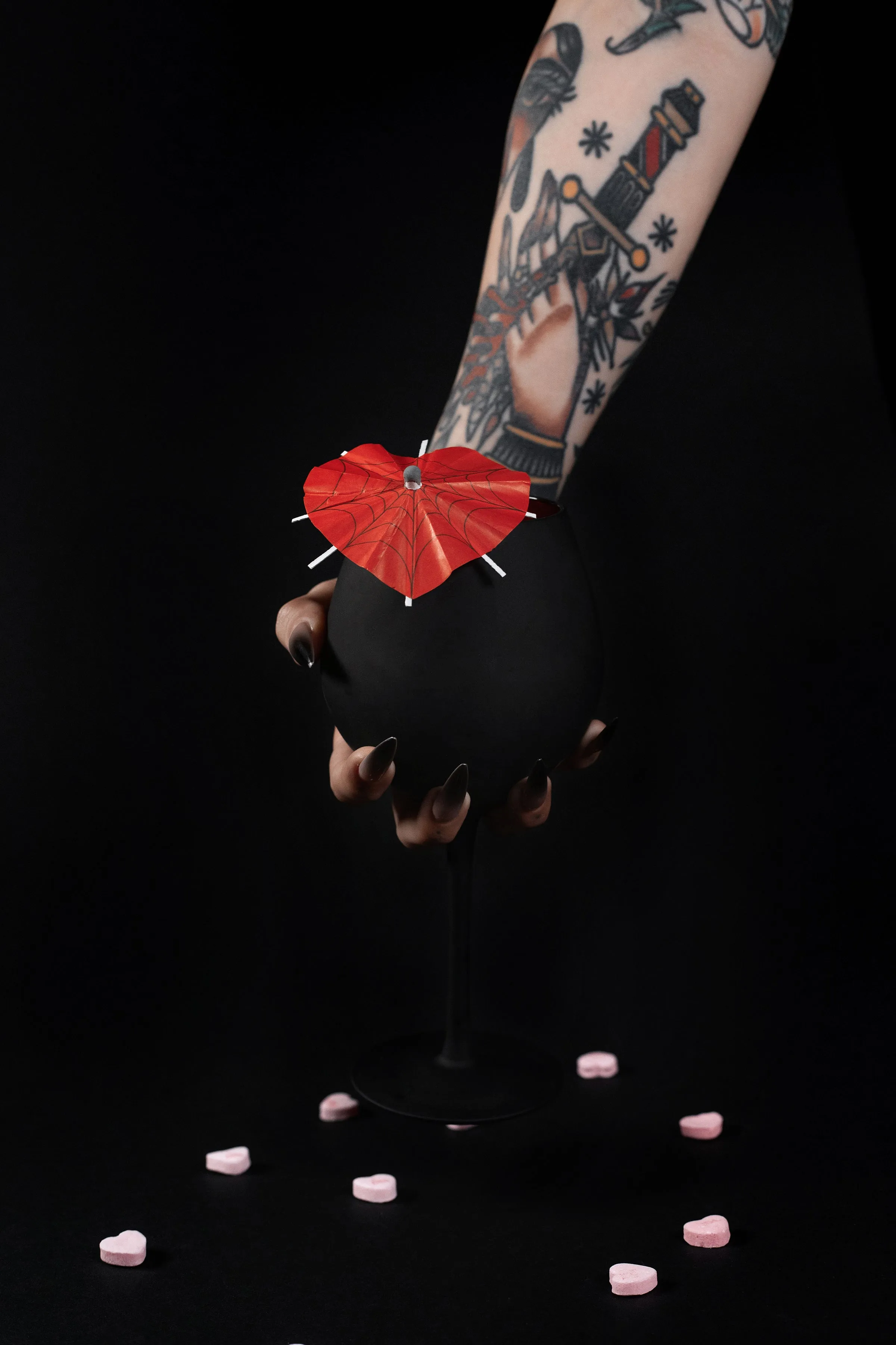 Haunted Spirits 'Valloween Red' | Spooky Cocktail Umbrellas [15 Pack]