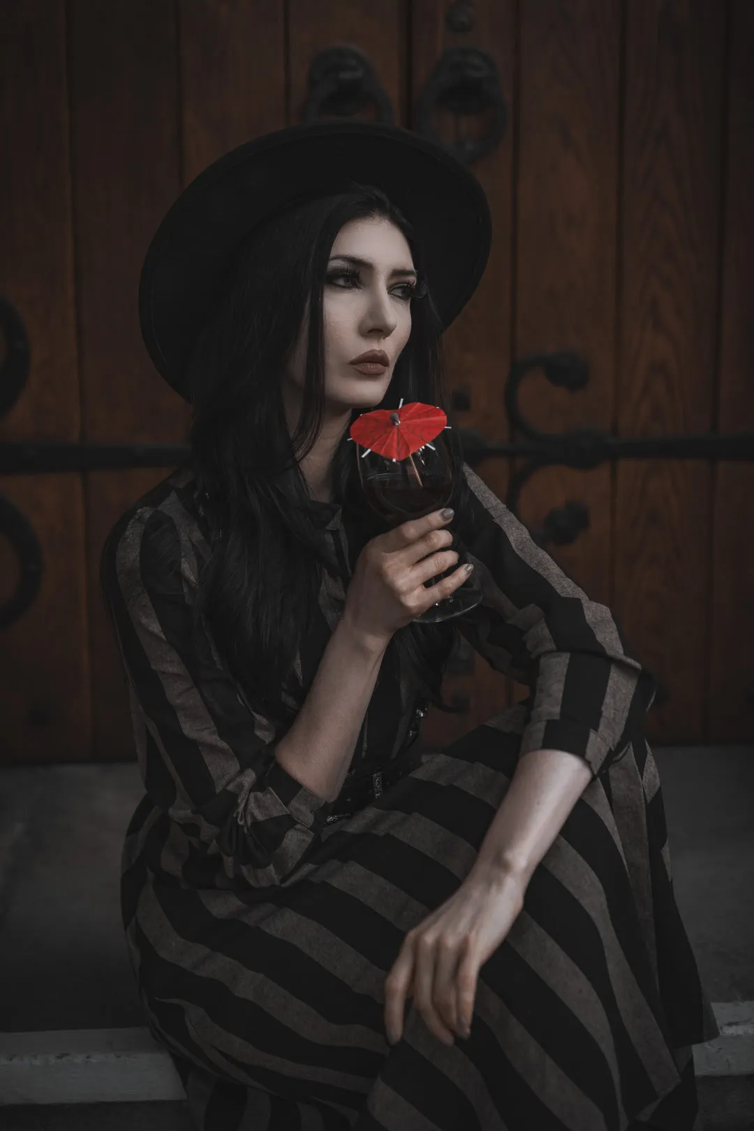 Haunted Spirits 'Valloween Red' | Spooky Cocktail Umbrellas [15 Pack]