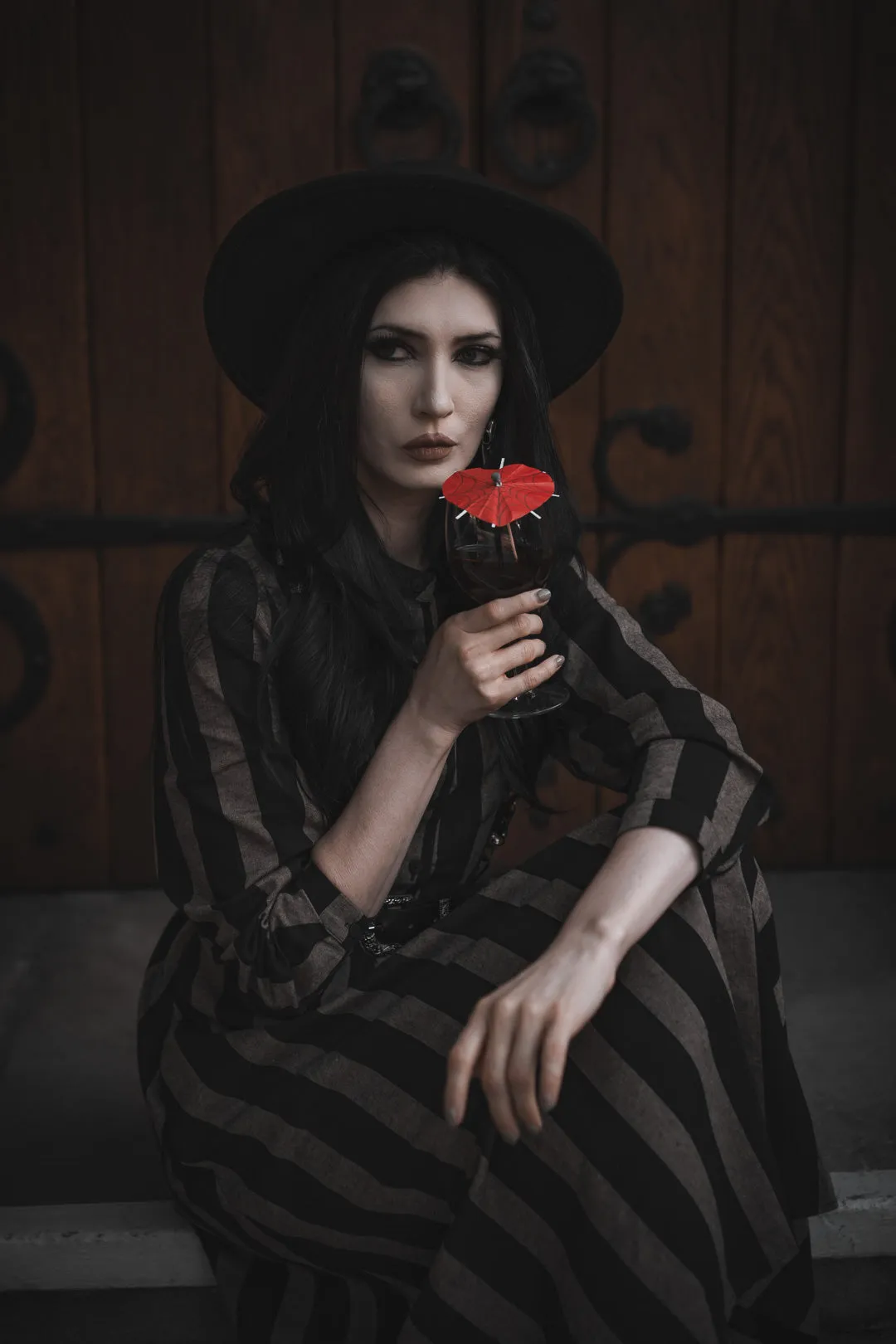 Haunted Spirits 'Valloween Red' | Spooky Cocktail Umbrellas [15 Pack]