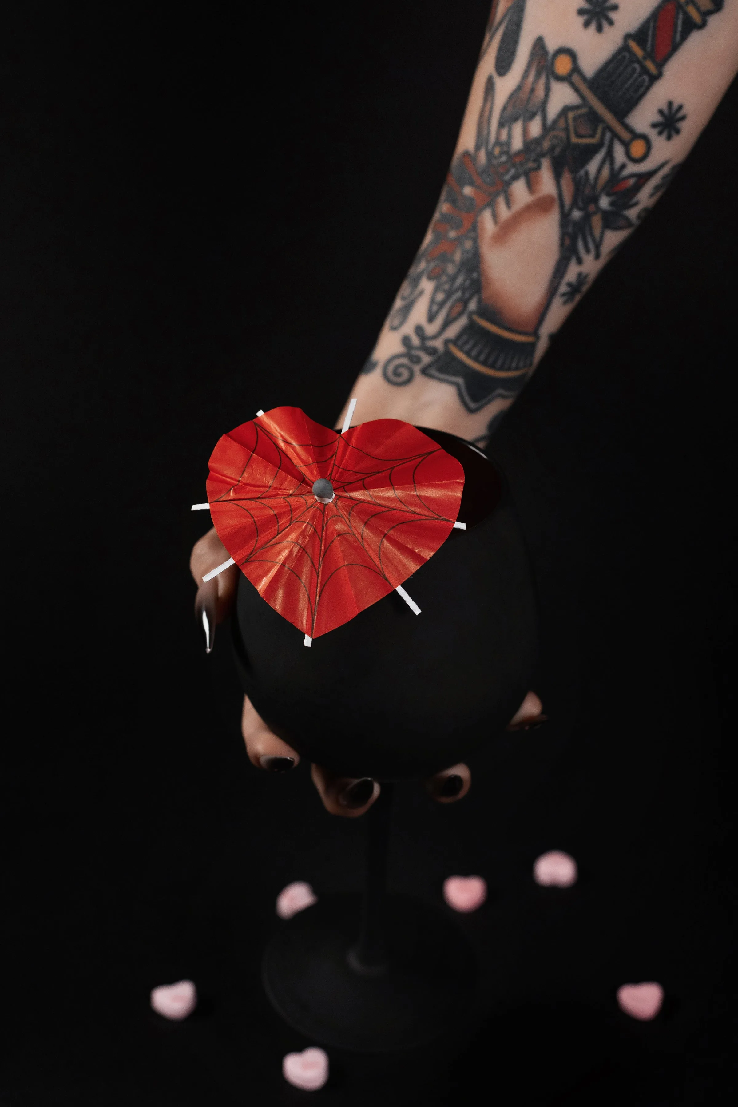 Haunted Spirits 'Valloween Red' | Spooky Cocktail Umbrellas [15 Pack]