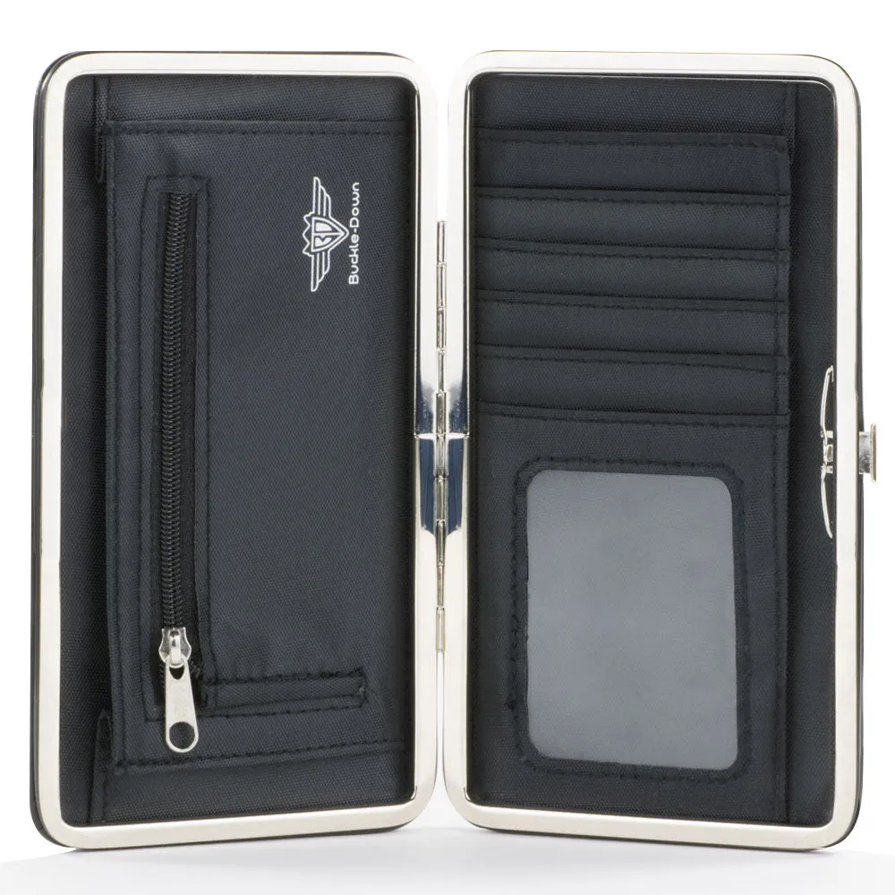 Hinged Wallet - MOPAR Chrysler Logo White Blue Red Black