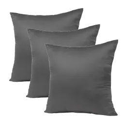 Hoolloomooloo 20x20 Inch (50x50 cm) Hotel Quality Premium Soft Polyester fiber Cushion Filler - Set of 3 (Grey)