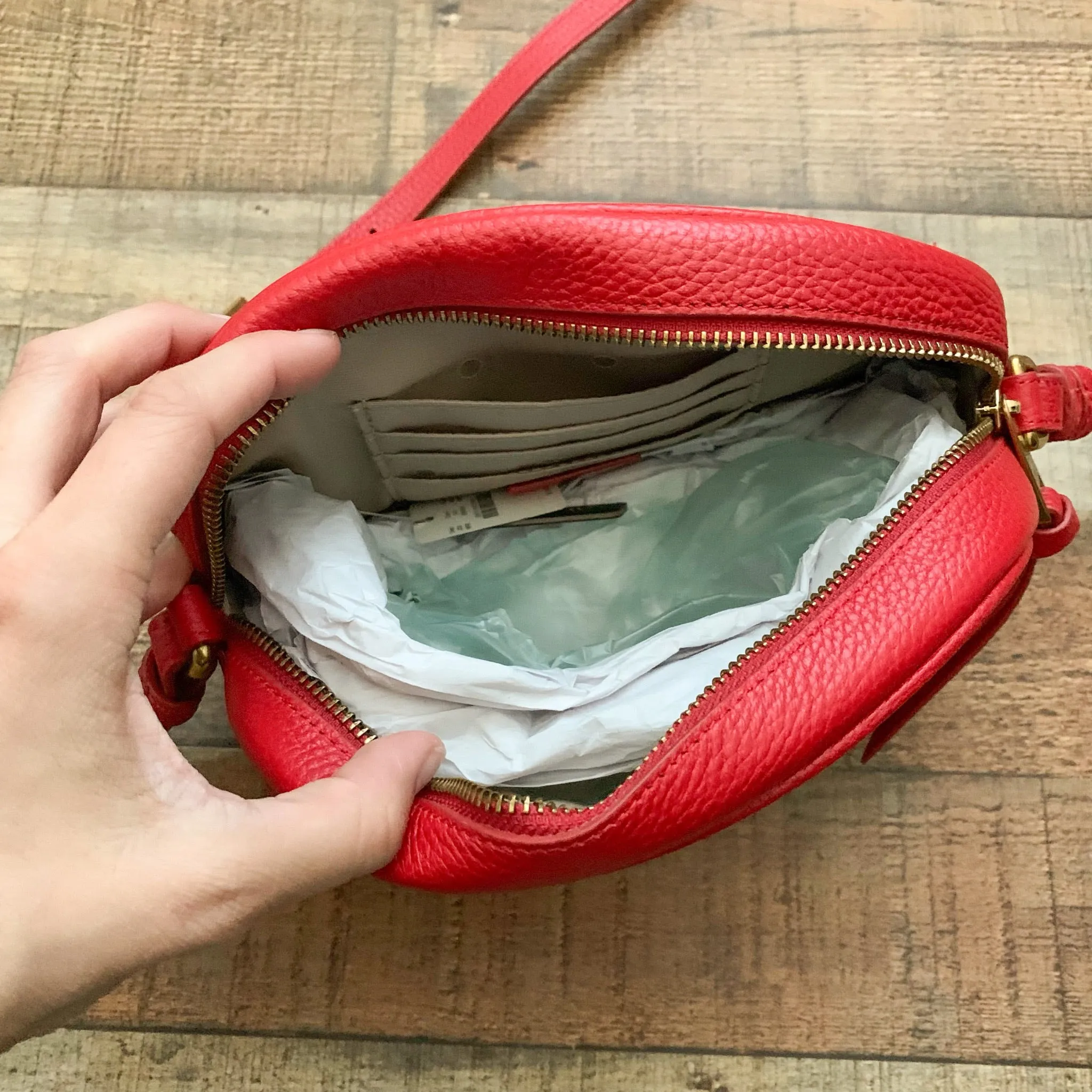 J. Crew Red Crossbody Bag NWT