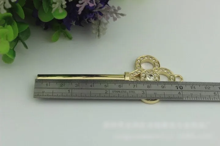 Key Shaped Purse Label 1/10pcs Bag Hardware Charm Light Gold Handmade Purse Handbag Making Metal Decoration 100mm 4" Bulk Wholesale Supplies