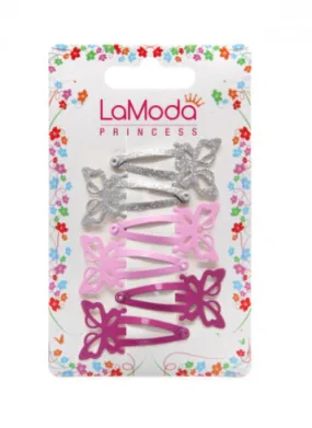 LaModa Princess Girls Clips Butterfly 6Pk