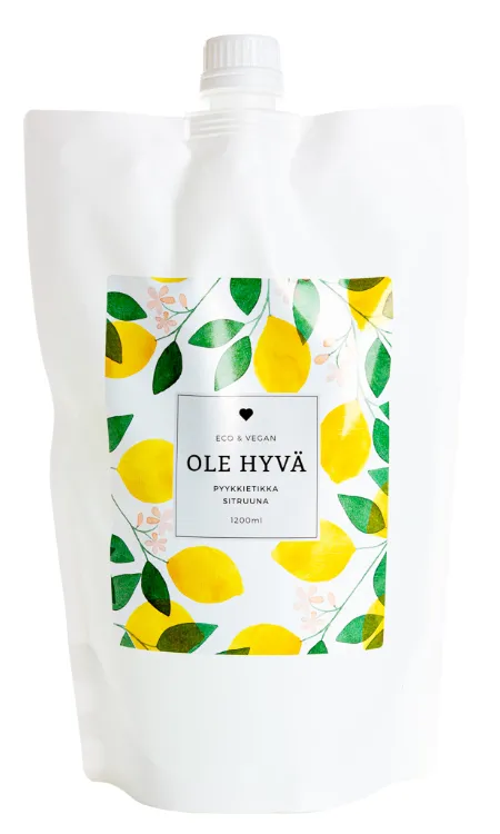 Laundry Vinegar, Lemon, Refill Bag, 1200 ml