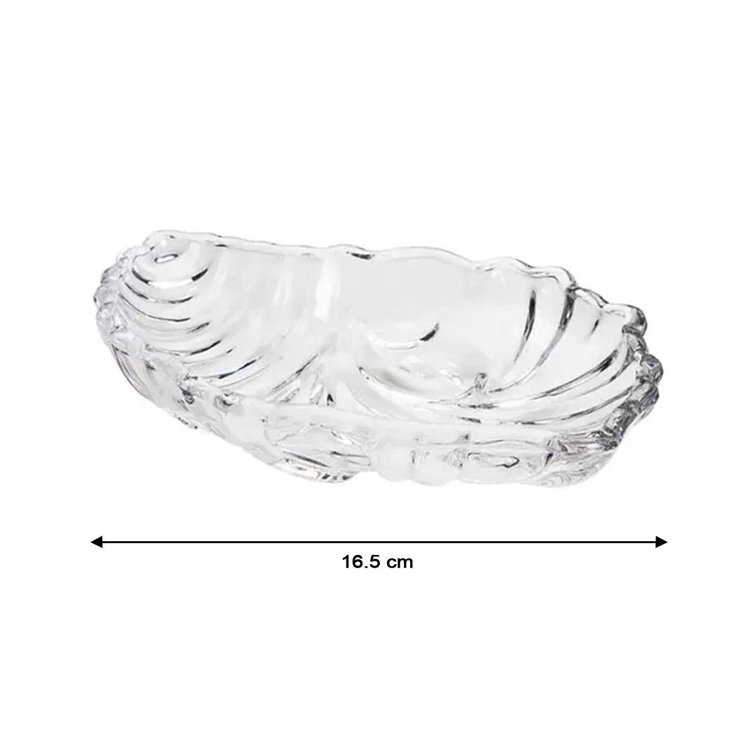 Leaf shaped Glass Serve tray of snacks, Mukhwaas, and ice cream.
