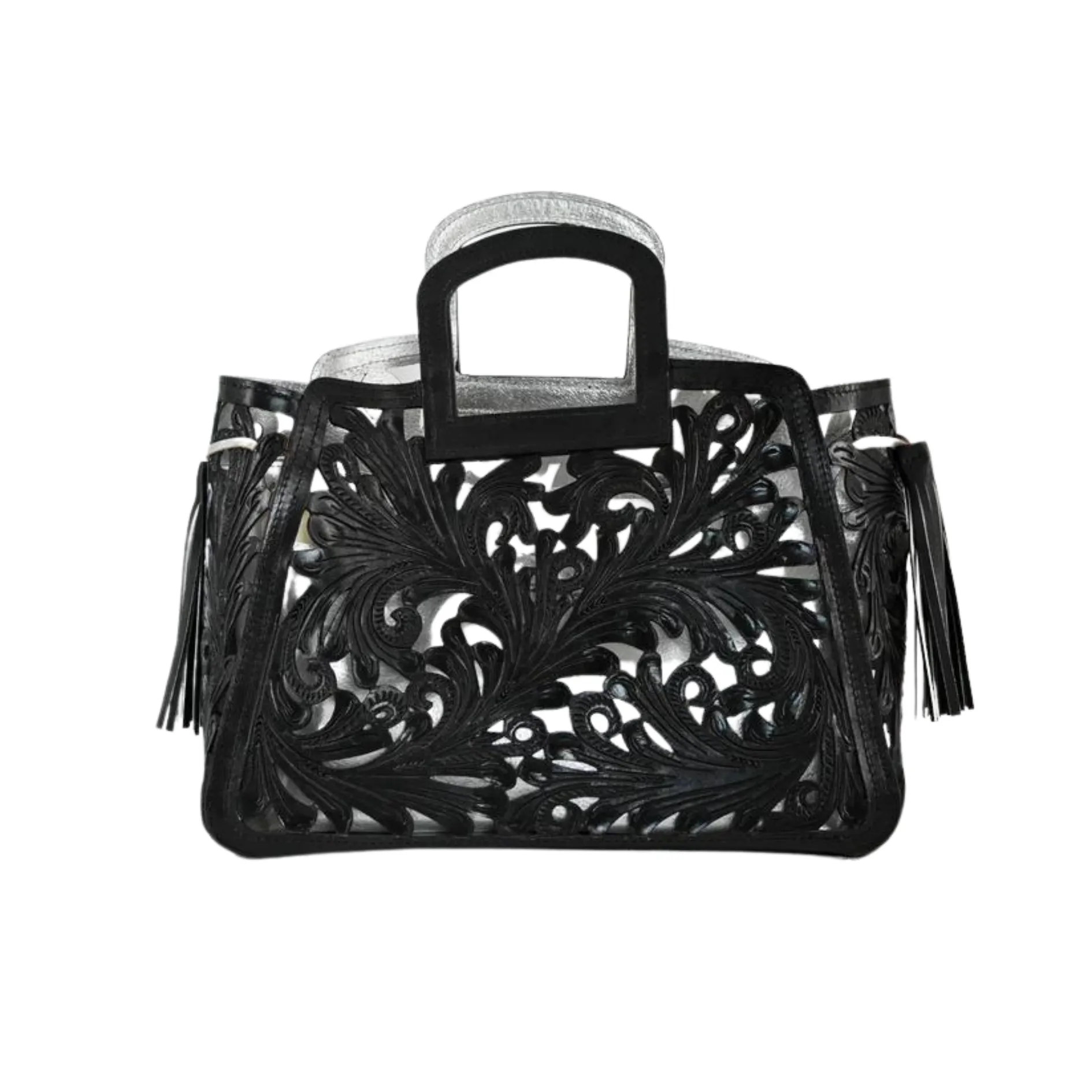 Leaves Leather Tote