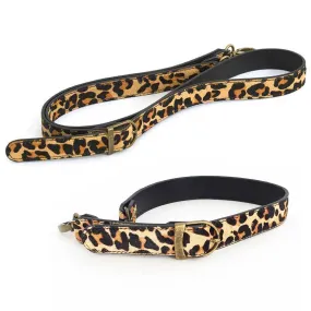 Leopard Print Leather Bag Straps
