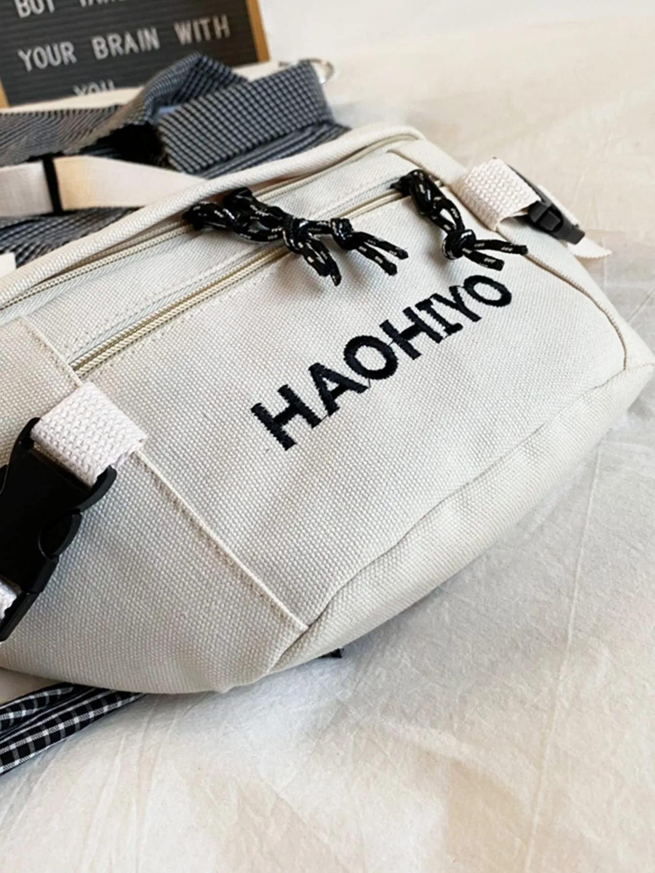 Letter Embroidered Fanny Pack