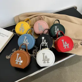 Luxury rhinestone mini LA chain handbag