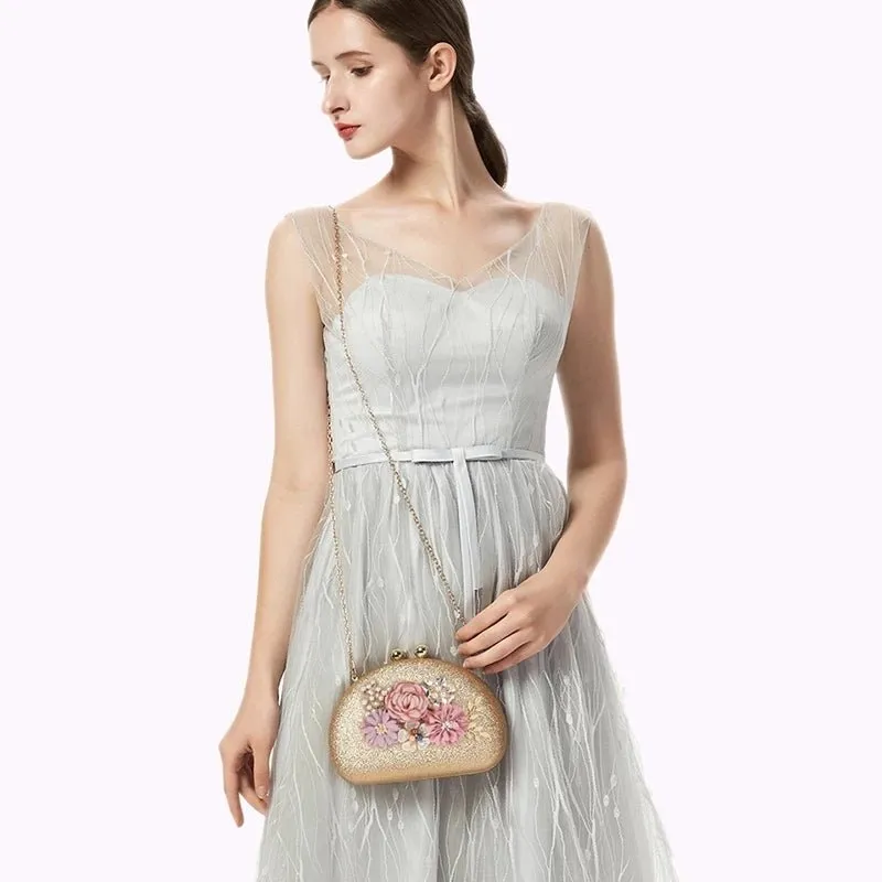 Luxy Moon Luxy Moon Flower Clutch Bag Lady's Hand Bag Party Wedding Purse