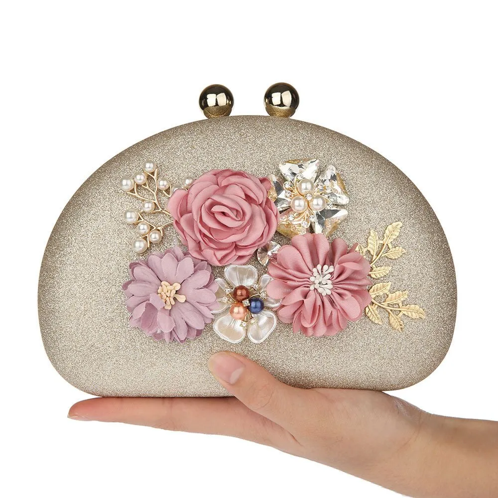 Luxy Moon Luxy Moon Flower Clutch Bag Lady's Hand Bag Party Wedding Purse