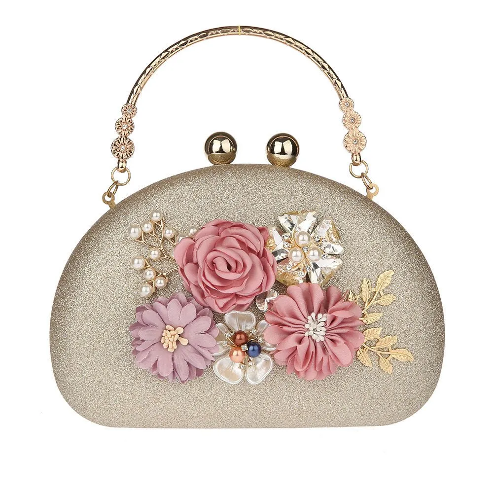 Luxy Moon Luxy Moon Flower Clutch Bag Lady's Hand Bag Party Wedding Purse