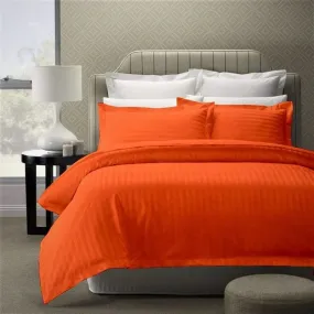 MAYSHA CREATIONS 300 TC Glace Cotton Plain Stripe Queen Size Single Bedsheet with 1 Pillow Cover for Home, Hotel, Guest Room (60 X90) Inch Pack 1