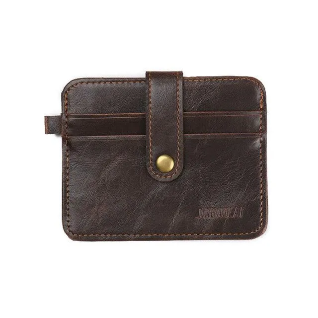 Mens Leather Clutch Wallet JINBAOLAI