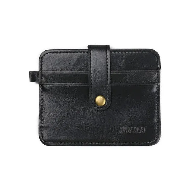 Mens Leather Clutch Wallet JINBAOLAI