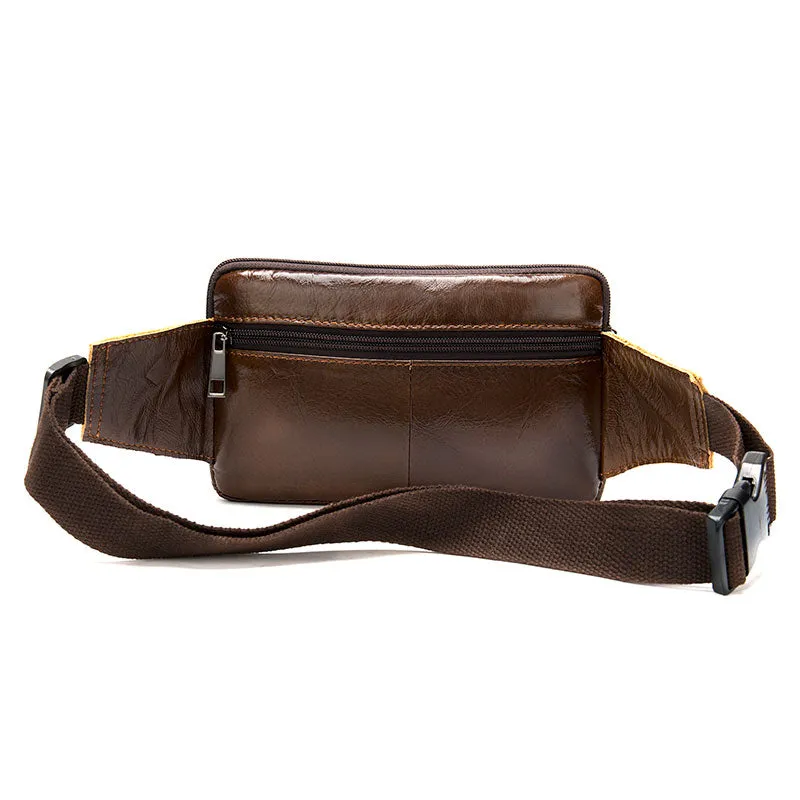Men's Leather Fanny Packs Waist Bags