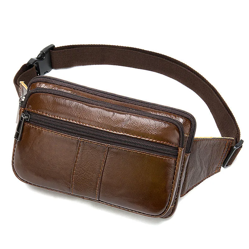 Men's Leather Fanny Packs Waist Bags