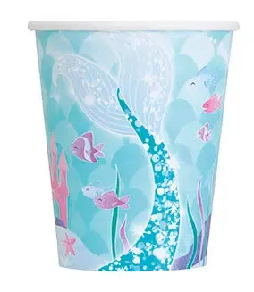 Mermaid 9oz Cups - 8 Cups/Pack or 96 Cups/Case
