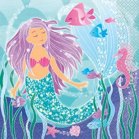 Mermaid Luncheon Napkins - 16 Napkins/Pack or 192 Napkins/Case